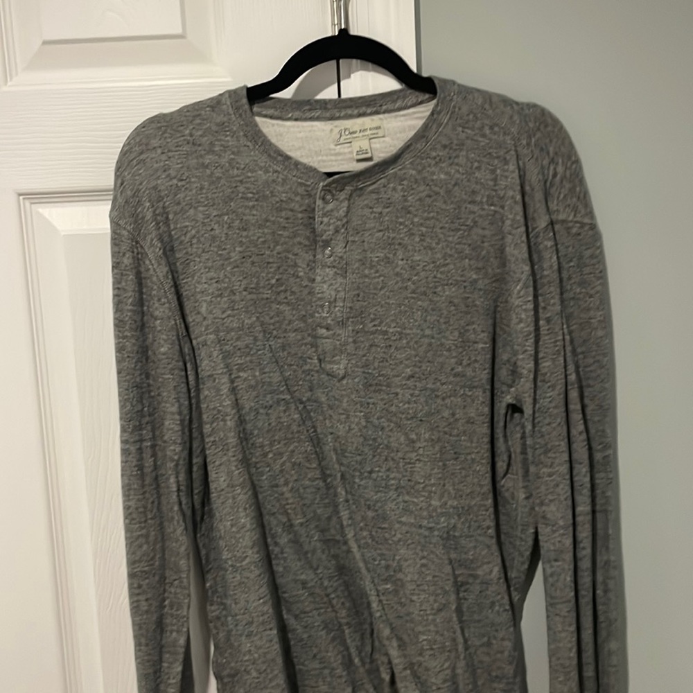 Excellent condition J crew grey Henley size Large